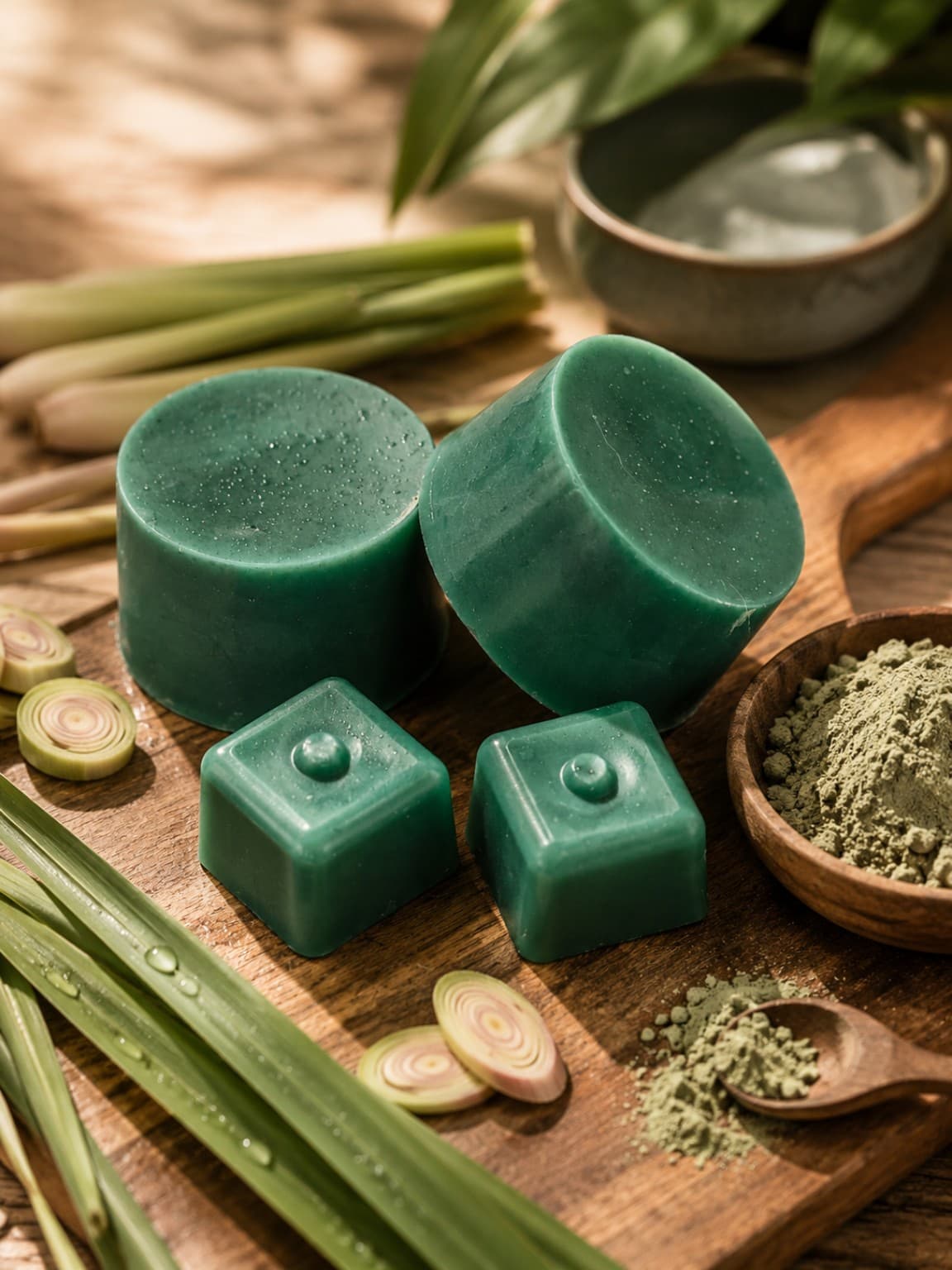 Sabonete artesanal Capim Limão com Argila Verde