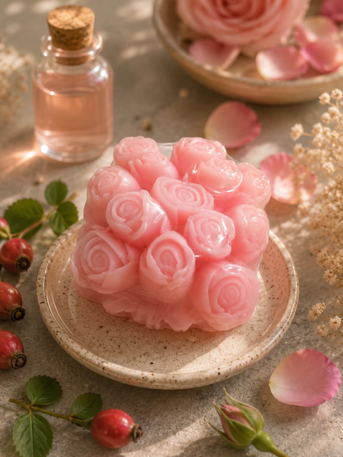 Sabonete artesanal Rosas